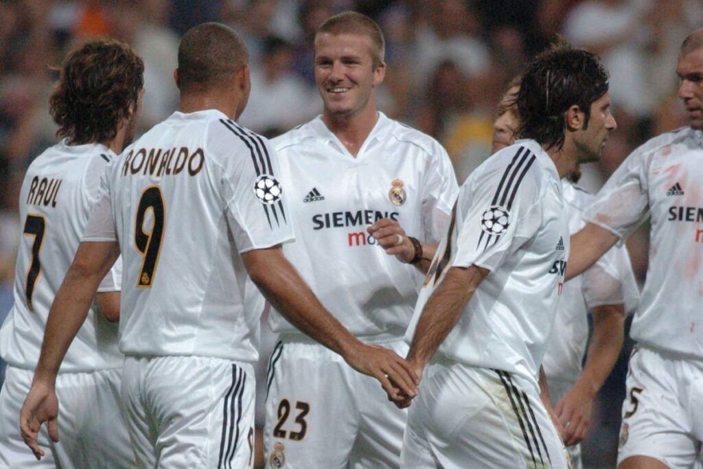 David Beckham with Real Madrid Players